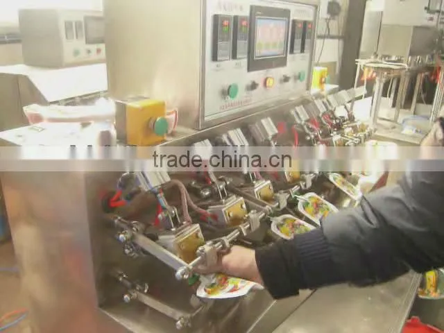 English screen Egg Tofu filling sealing packaging machine factory