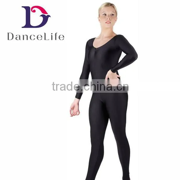 A2619 Adults ankle-length gymnastic & ballet dance unitards costumes, lady spandex unitards for sale