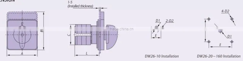 Good Quality 125A 2-CELL 5POS Multi Step Cam Switch, Cam switch/