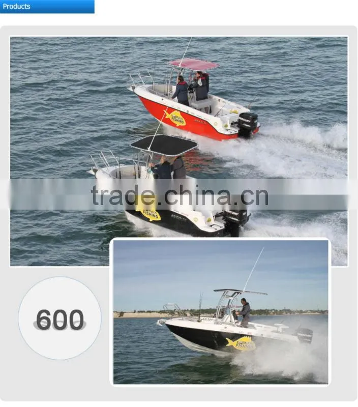 Pleasure Fishing boat with outboard engine
