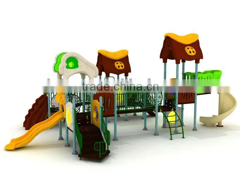 Factory price Nursery School Kids Outdoor Plastic Slide with EN1176 TUV certificate approved For sale LE.LL.006