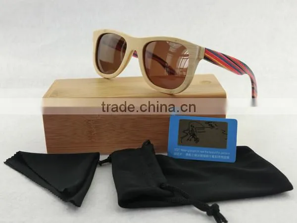 Wooden/Bamboo Temple Sunglasses skateboard wood eyeglasses