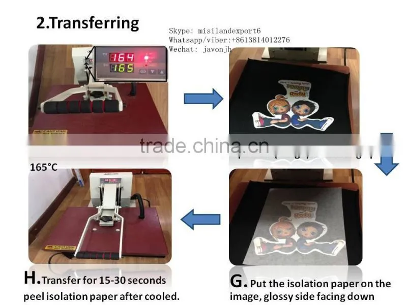 High Quality: Inkjet Light&Dark t-shirts heat transfer paper, imported from Germany