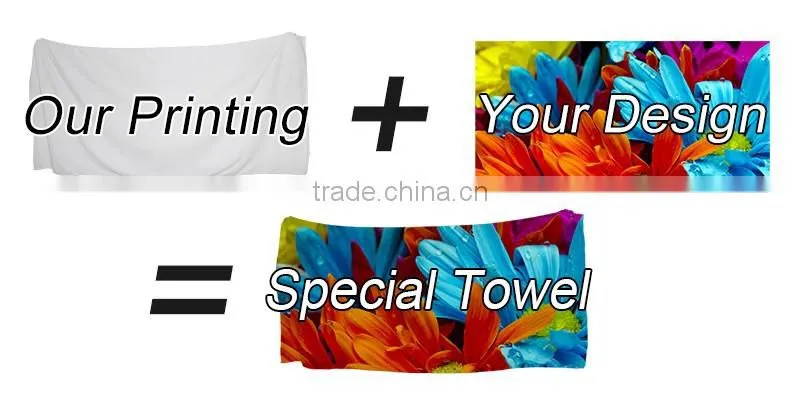 2016 hot sell customize sublimation beach towel with pattern