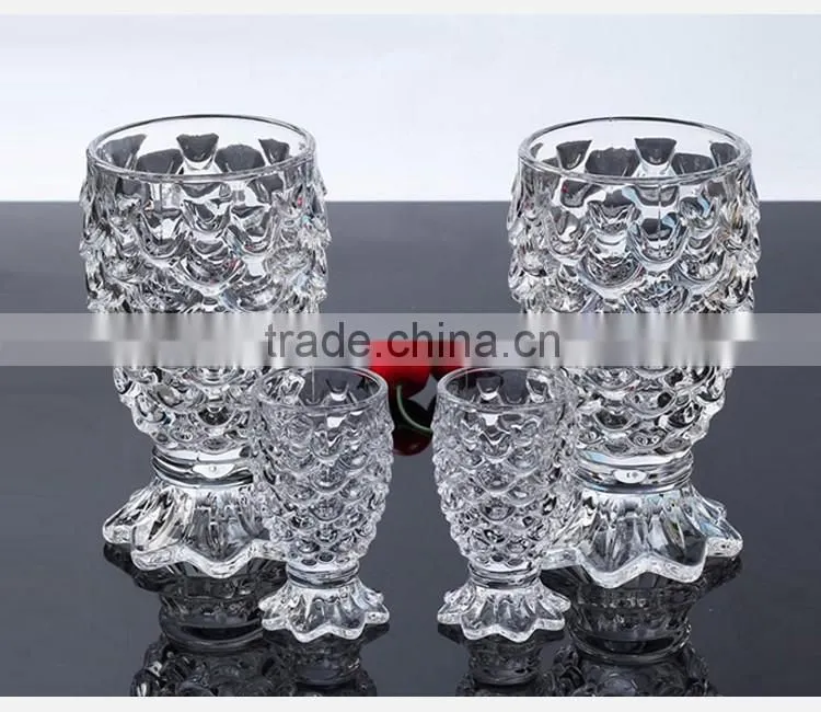 Wholesale Machine made fish-shaped tumner cup ,water glass cup, juice glass cup