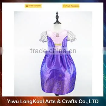 Latest fashion party dress for kids purple princess tutu dress