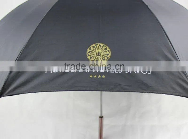 23 inches black color custom made auto open straight umbrella