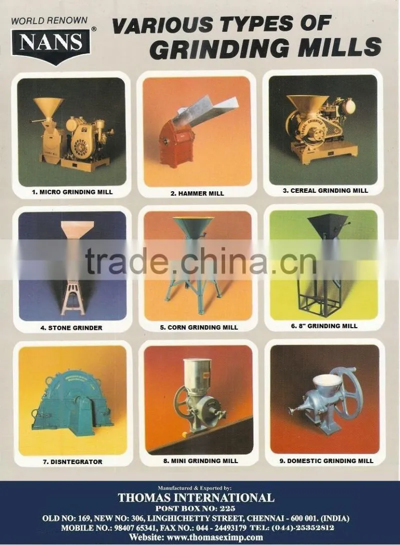 grinding machine for wheat