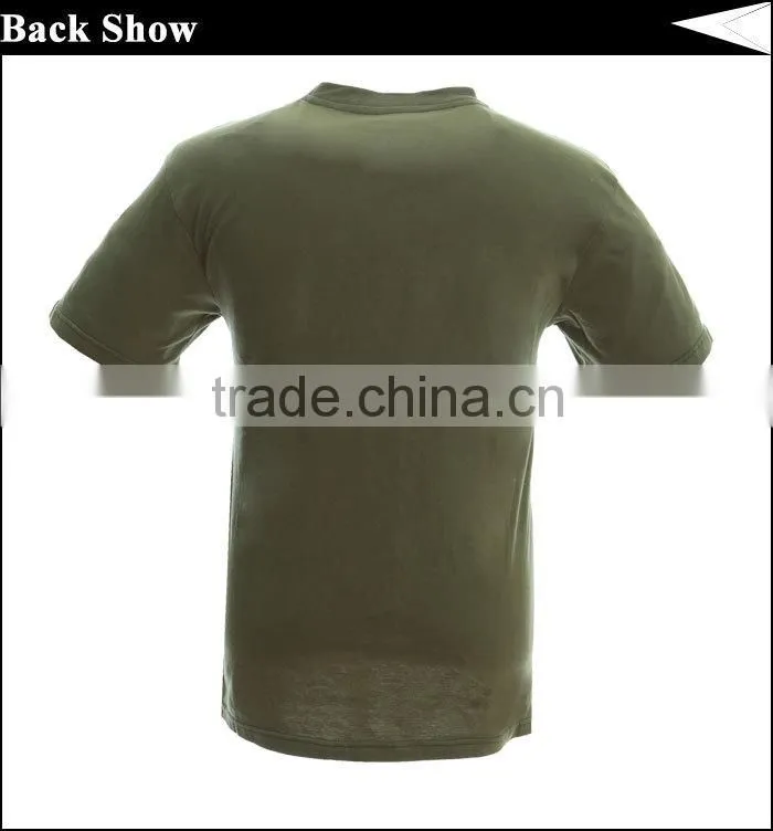 Military Camouflage Army 100% Cotton Army Green Plain T-Shirt