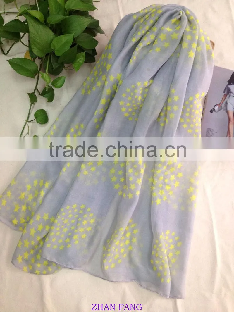 2015 newest design novel fashion scarf muffler and voile scarf polyester scarf for lady