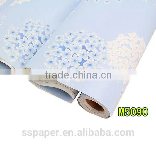 2016 hotsale product pvc wallpaper with self-adhesive sticker korea 3d wallpaper