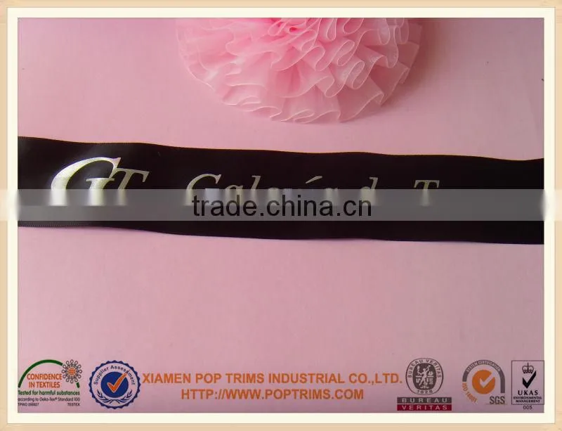 Silver foil printed ribbons for packing used