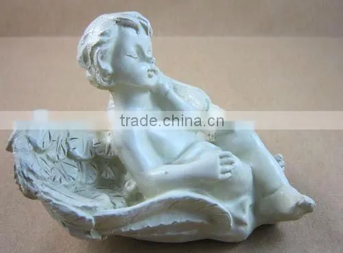 lovely sitting angel resin angel figurine for home decor,Top quality poly resin angel