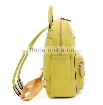 New design fashion cheap leather leisure backpack for college students
