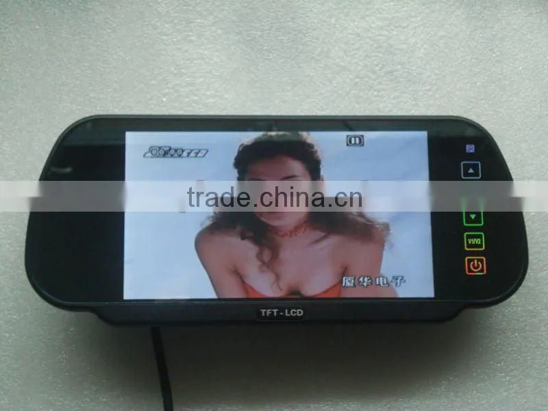 Visual rearview mirror with parking sensor