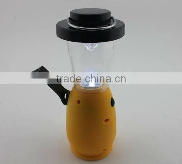 LED dynamo camping light with radio