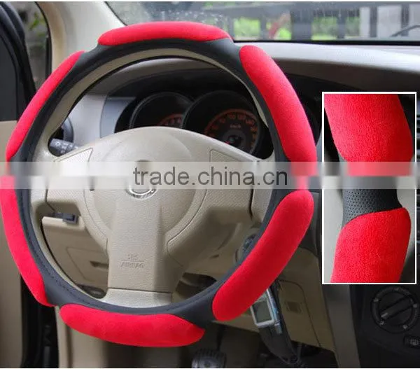 High class leather car steering wheel covers