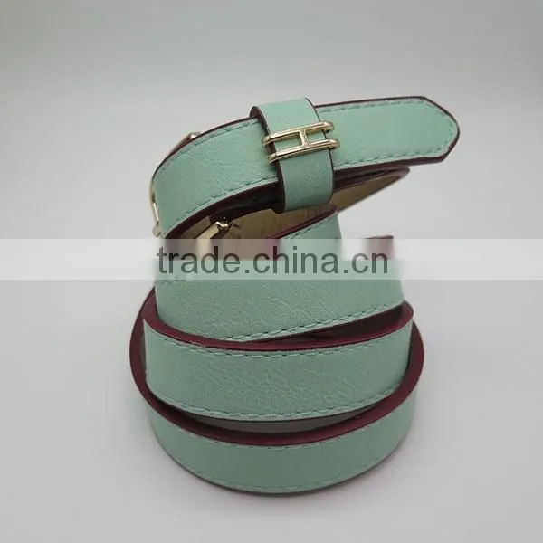 Fashionable Colorful Skinny Belts for Women in Wholesale