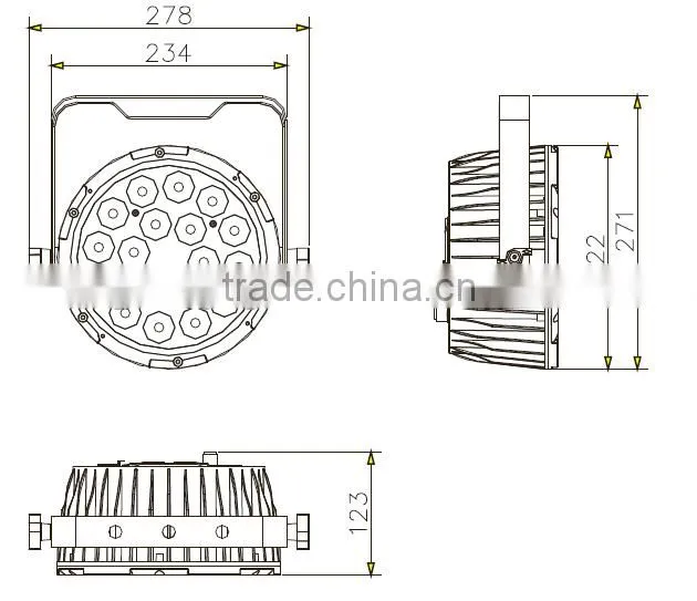 QF-1210 LED Aluminum par led stage lighting 18pcs*8w 4 in 1