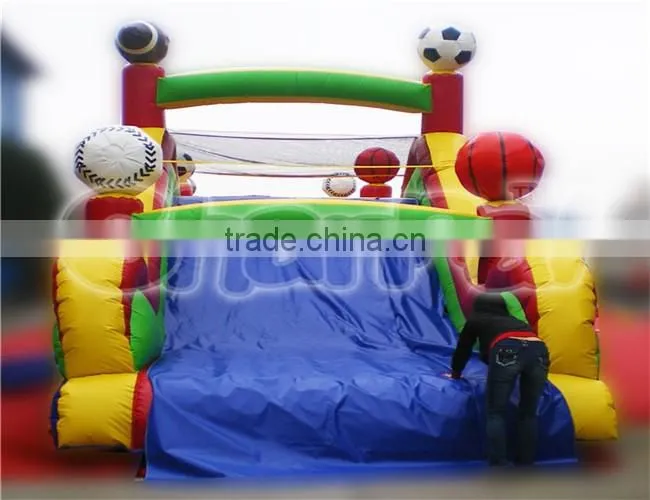 High quality giant inflatable adult sport inflatable obstacle course for sale, inflatable rush obstacle course