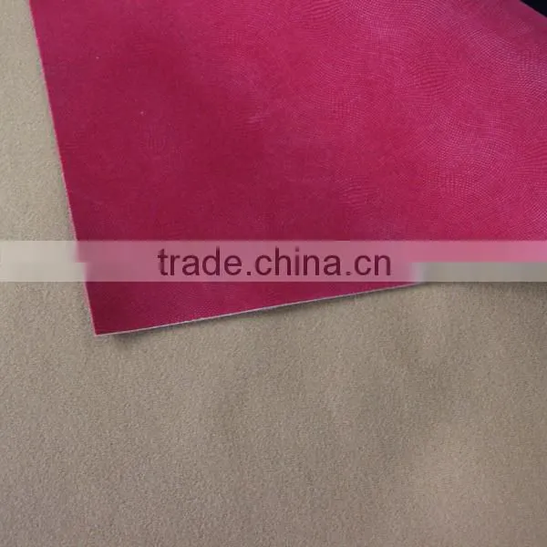 2015 newest nature flocked leather for shoes and bags with nature leather feeling