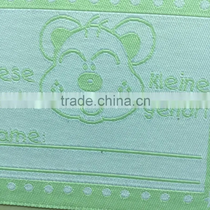 factory direct woven labels sew on type main label for clothing garment wash care labels
