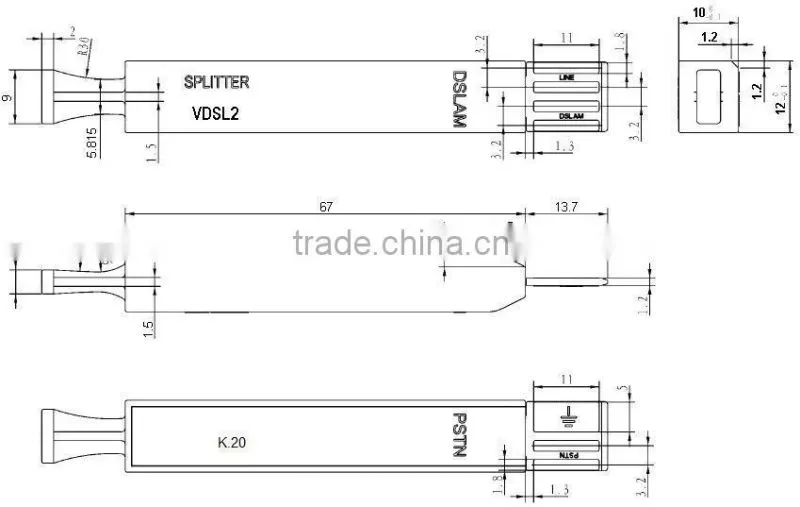 xDSL over POTS SPLITTER for CO