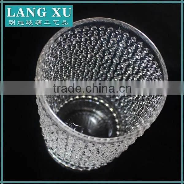 Factory direct hand press clear goblet wine glass