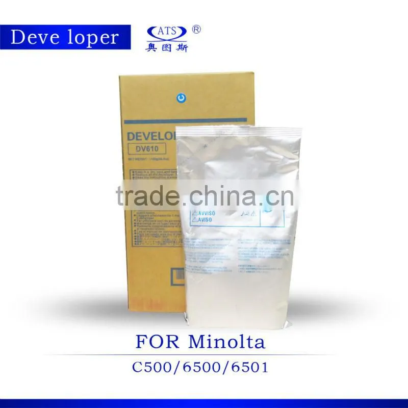 1000g developer DV610 CKMY compatible for Minolta C500/ 6500/ 6501 color copier spare parts