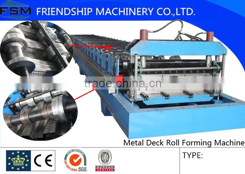 Floor Decking Panel Cold Roll Forming Machine,1.2-2.0mm GI Steel