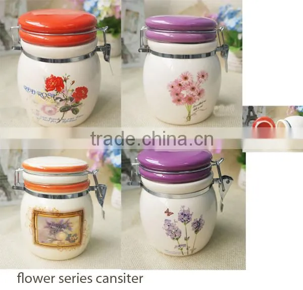 kitchen ceramic airtight cansiter