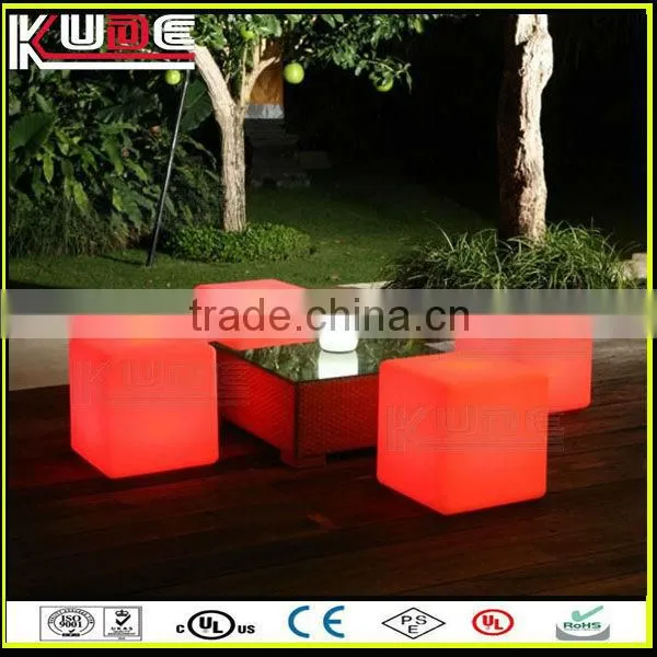 LED illuminated furniture LED cube stool/led cube seat lighting