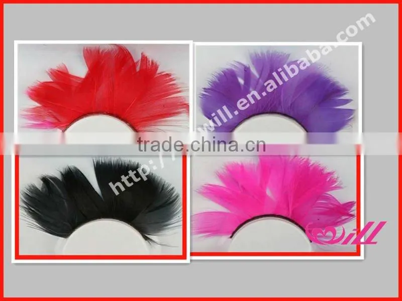 Fashion Pretty Colorful Feather Eyelashes Hot Sale