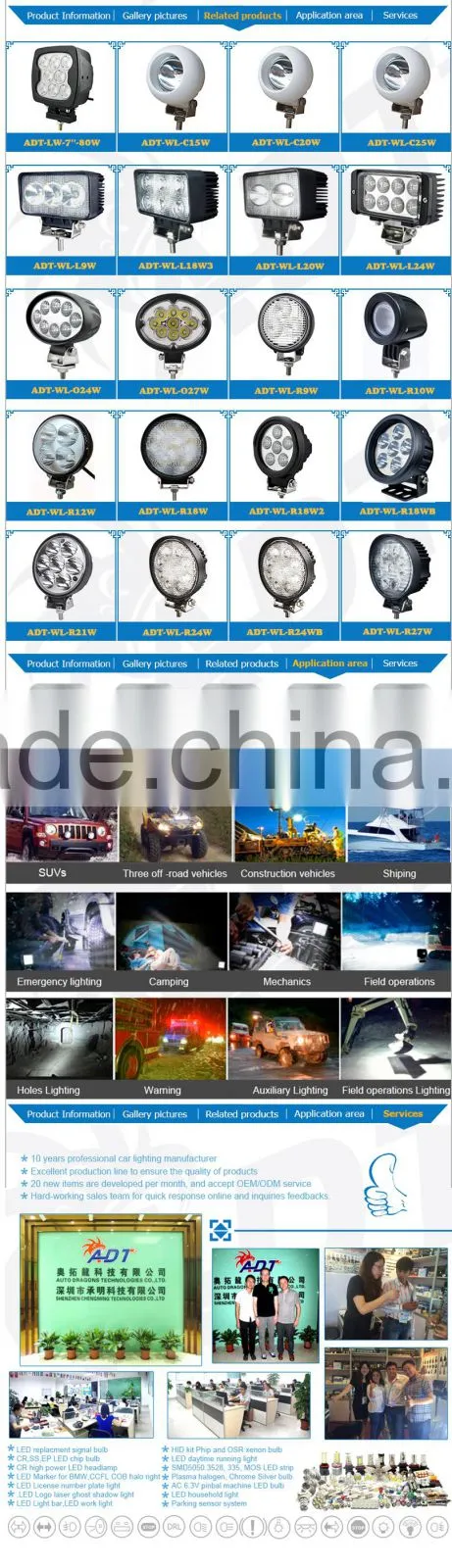 15W LED DRIVING LIGHT ,5pcs*3w led truck lamp for Boat truck lamp