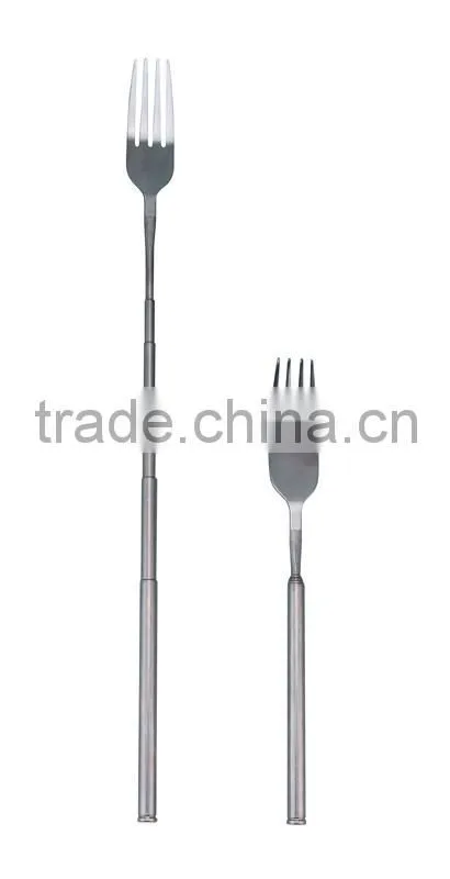 Extendable stainless steel dinner fork