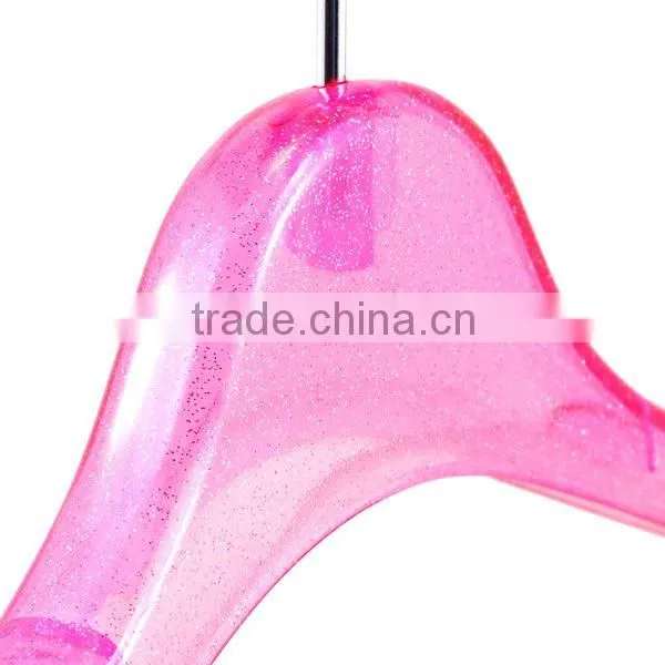 Plastic Hanger in Clear Peach Color for Bathroom Accessory