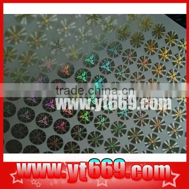 Two dimension anti-counterfeit colored sticker paper