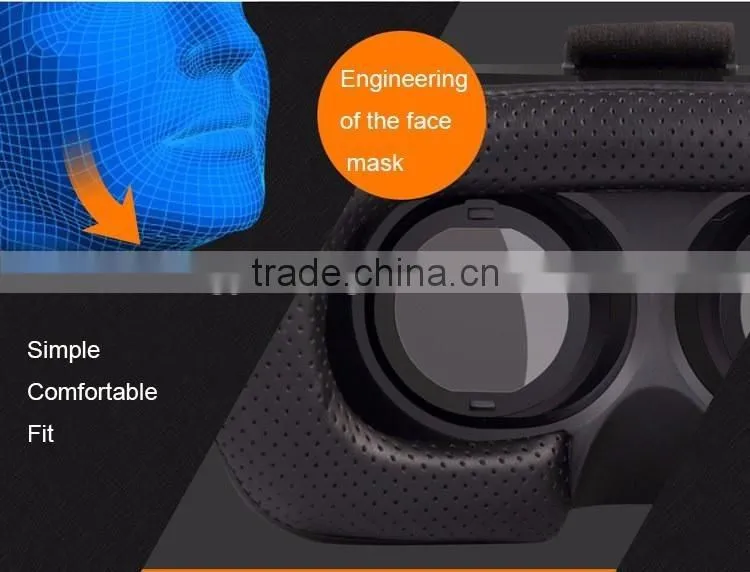 Best Selling Cheap Virtual Reality Glasses VR Headset Big PMMA Lens 3D Video Games Open Sex Film Ajustable