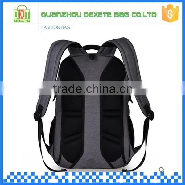 Fashion men plain large capacity waterproof polyester backpack wholesaler