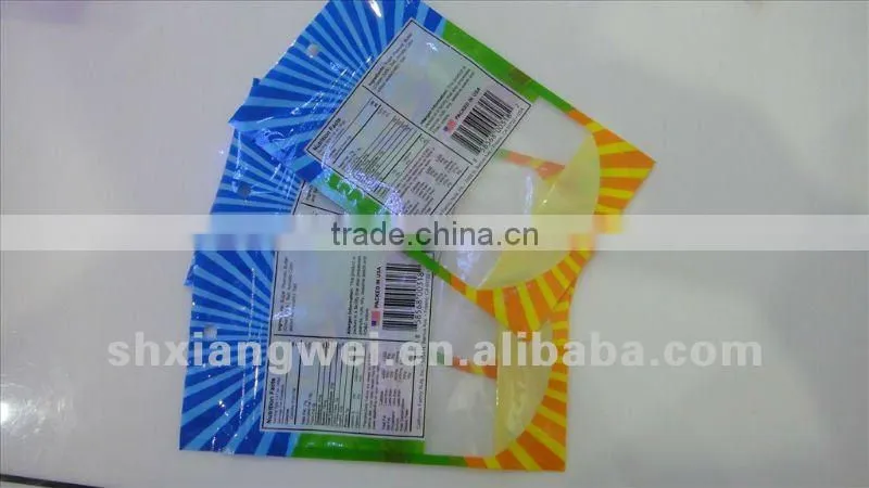Center hole side die cut zipperlock stand up pouches