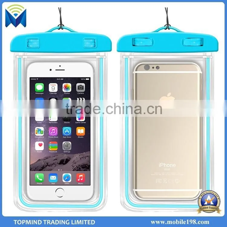 2016 New Night Light Underwater Waterproof Pouch Mobile Phone Bag Diving Bag