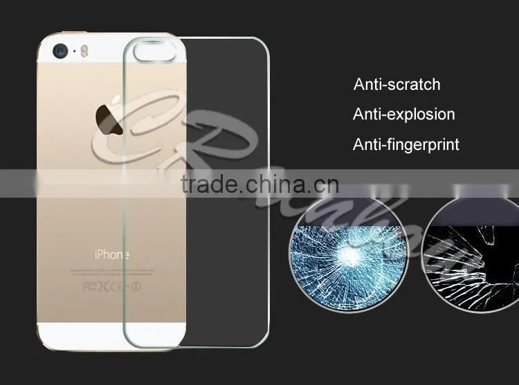 Anti-shock 0.33mm for iphone 5 5S 5C back glass tempered screen guard