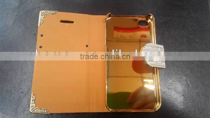 50 PCS Diamond Wallet Flip Case With Accessories For samsung note 3 n7100 for iphone 5S,5G 4S 4G
