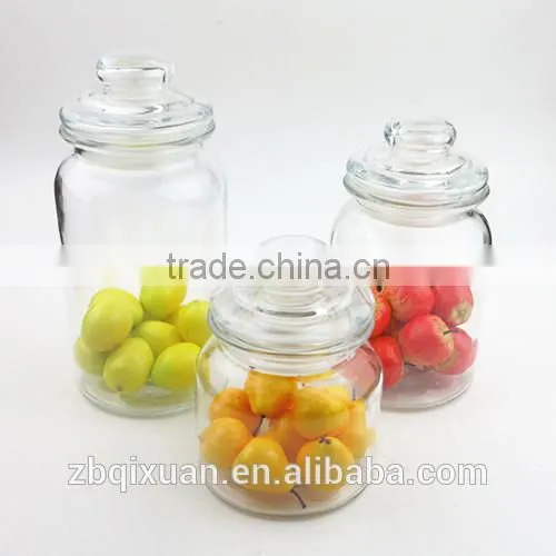 900ml Beautiful Glass Candy Jar with Lid