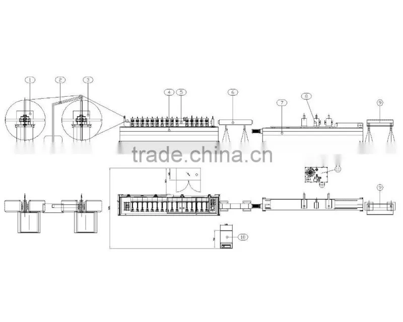 Full automatic high speed ceiling roll former high precision