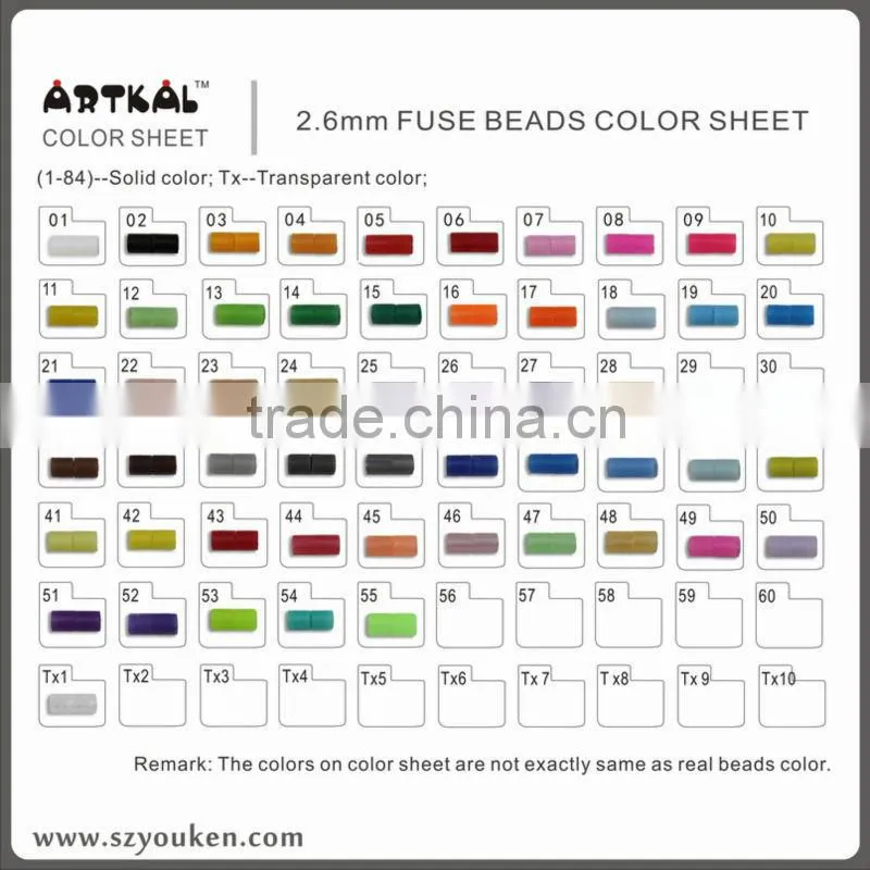 heart-shaped pegboards artkal fuse beads 2.6mm mini popular pattern fun toys for kid