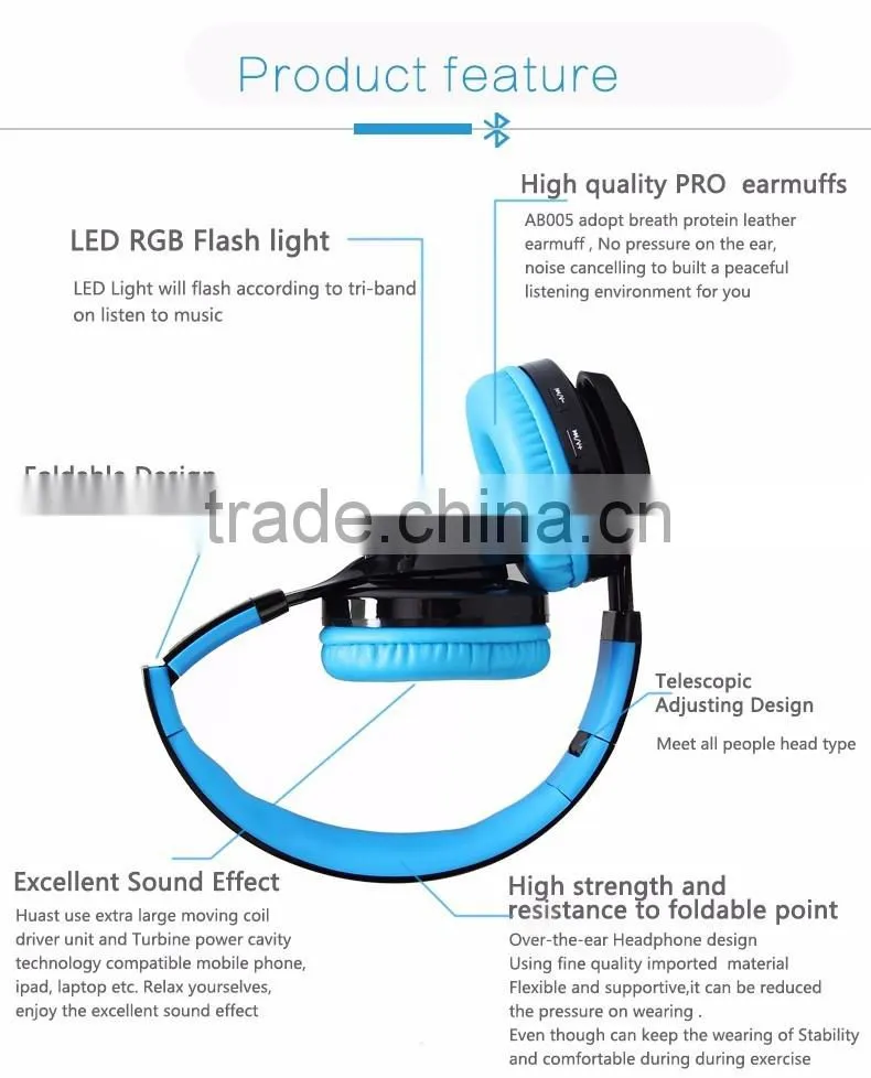 Foldable Wireless Portable FM Receiver Headphone For Music Lover