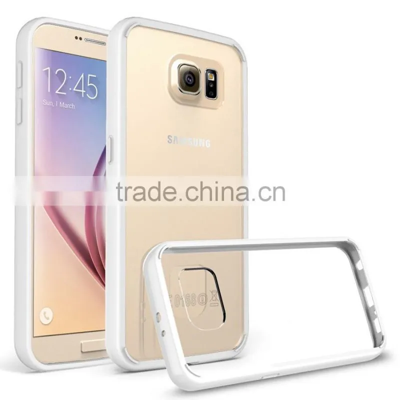Soft Case Tough Slim Hybird TPU Frame+Acrylic Back Cover for Samsung Galaxy S7 S7edge iPhone6 6s 6Plus 6sPlus Clear Soft Case