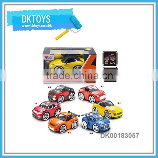 Welcome Gift 1:28 Scale Gilt Toy Pull Back Car Diecast Toy For Kids