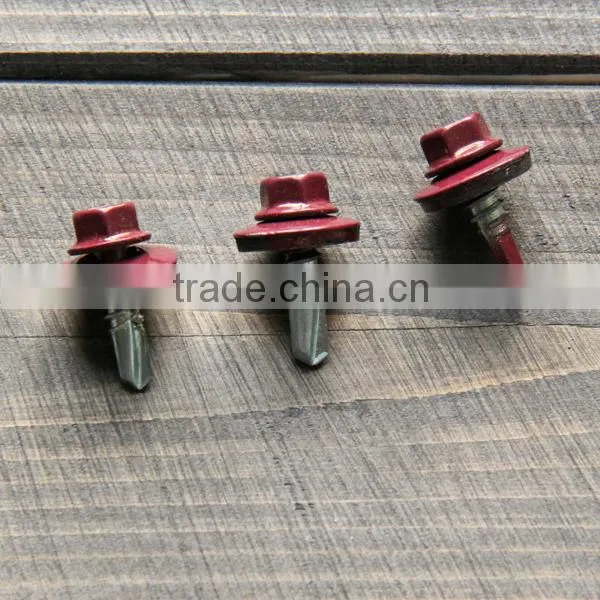 Hex Head Self Drilling Screw With Color Head for roof